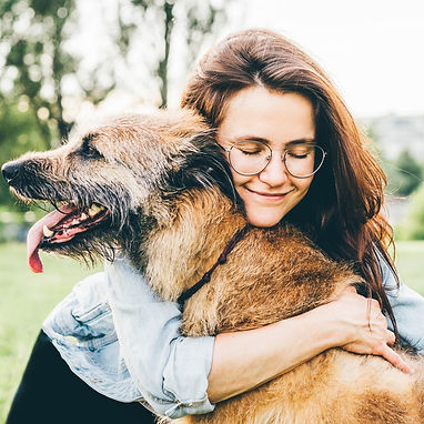 Caring Hug Old Dog C.jpg